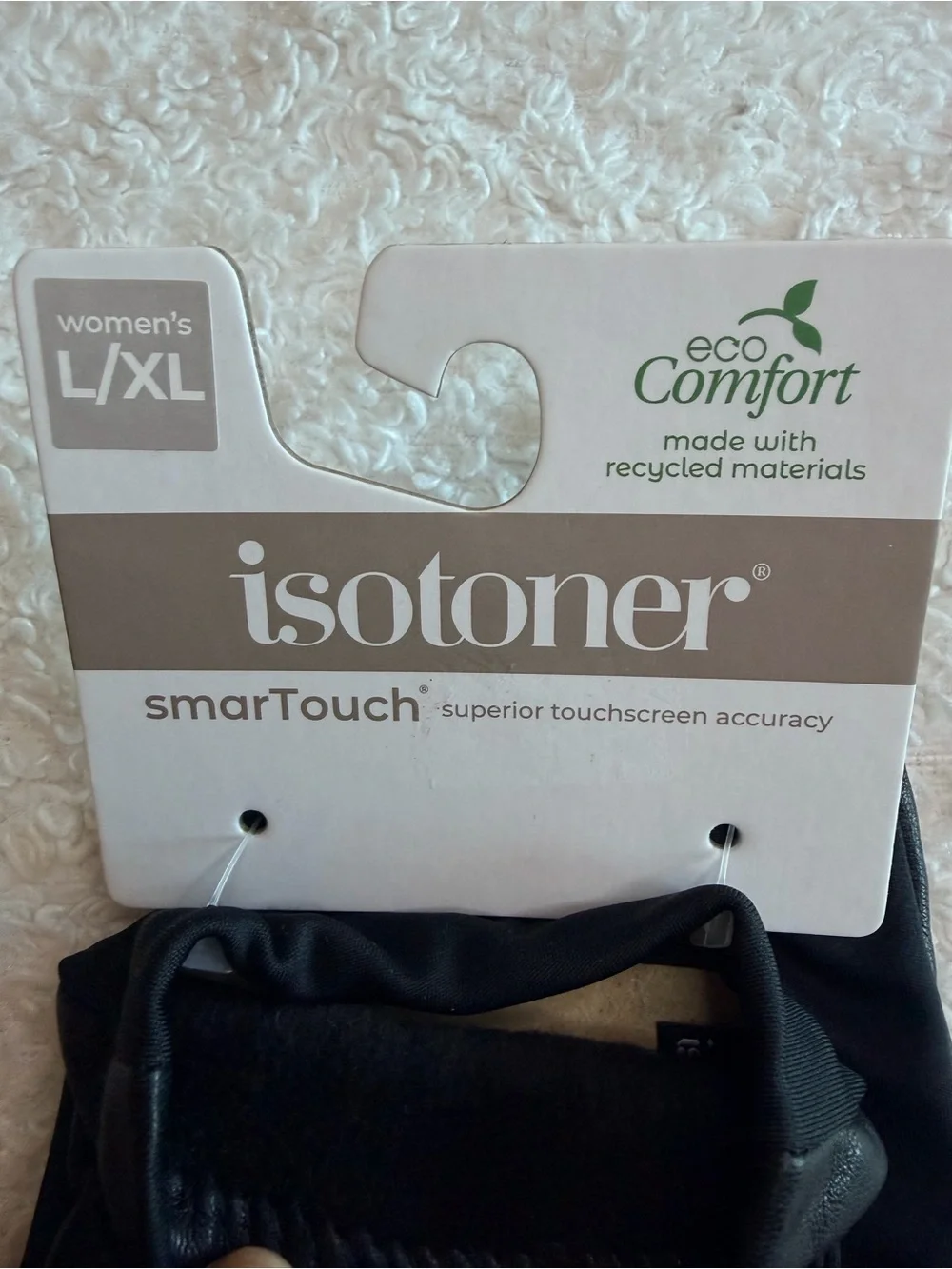 Isotoner Women's L/XL Smart Touch Black Gloves